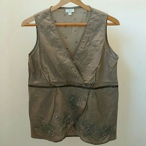 j.jill Wrap-look Sleeveless top